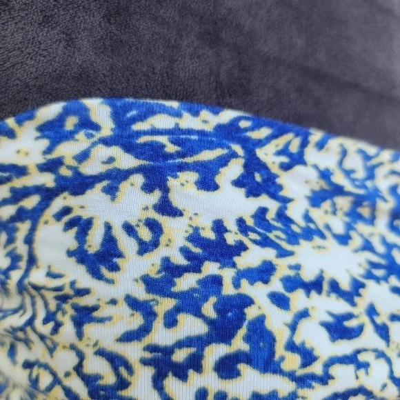 The Limited Blue Floral Strapless Boho Print Lightweight Stretch Maxi Dress Sz M - Picture 15 of 16